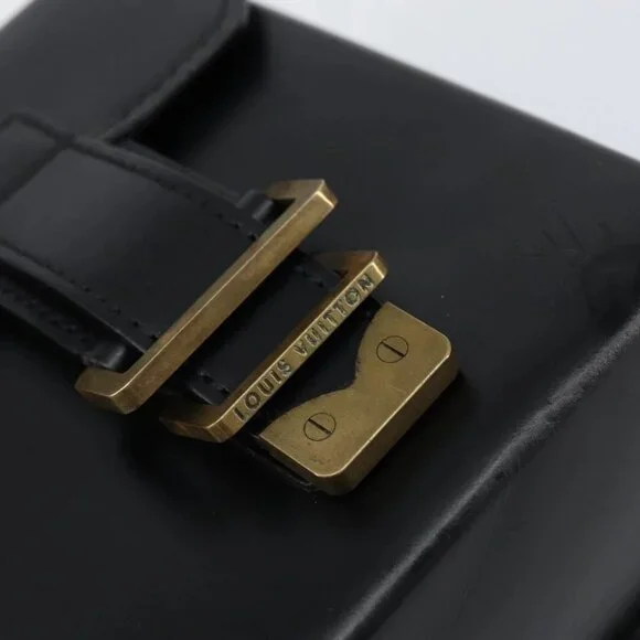 LOUIS VUITTON Pister Shoulder Bag Leather Black M92222 LV Auth bs31308 - Picture 9 of 14